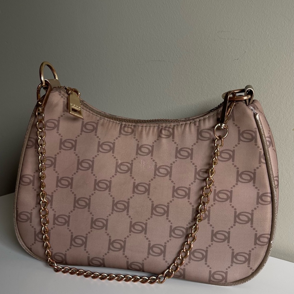 Bebe Tan Mini Bag with Signature Style